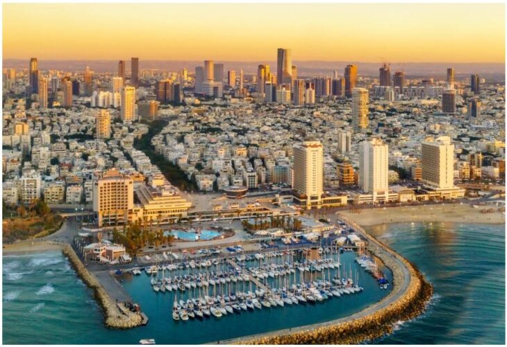 Tel Aviv in Israel aerial view Aerial